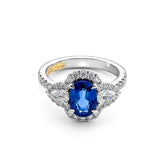 Blue Sapphire & Diamond Ring - Dracakis Jewellers